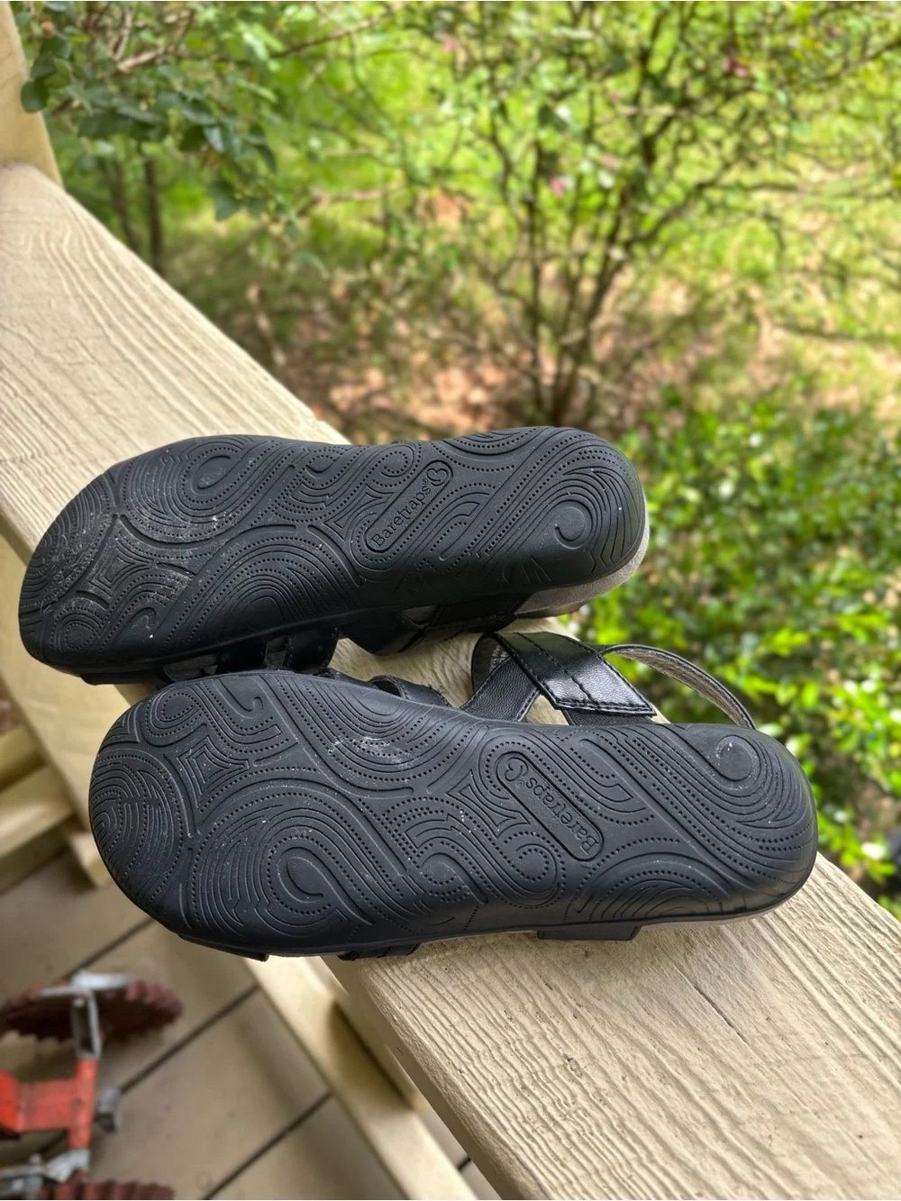 BareTraps Black Strappy Slingback Sandals